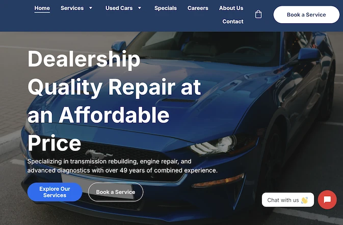Dealers & Services website design by Social Edge